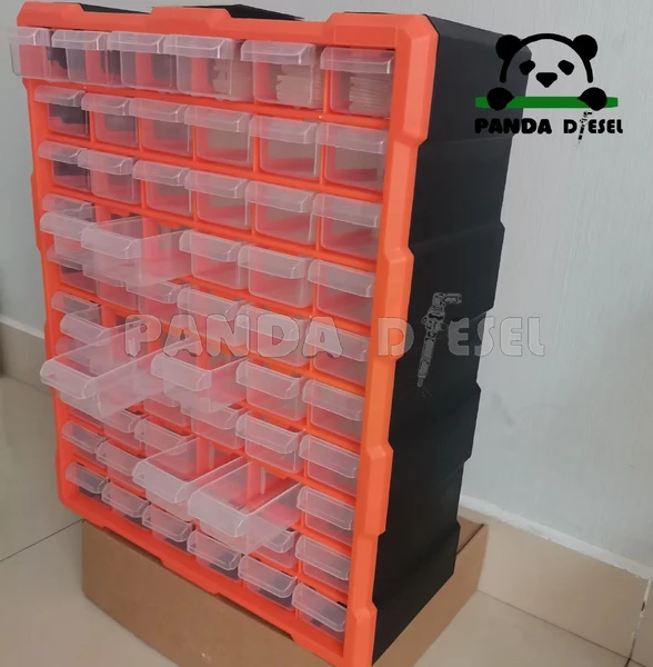 Armário de bancada com caixa de armazenamento para calços de common rail diesel e peças de injetores no atacado.