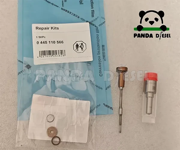 Kits de Injetor Common Rail para 0445110566 com Bico DLLA156P2401 e Válvula F00VC01372