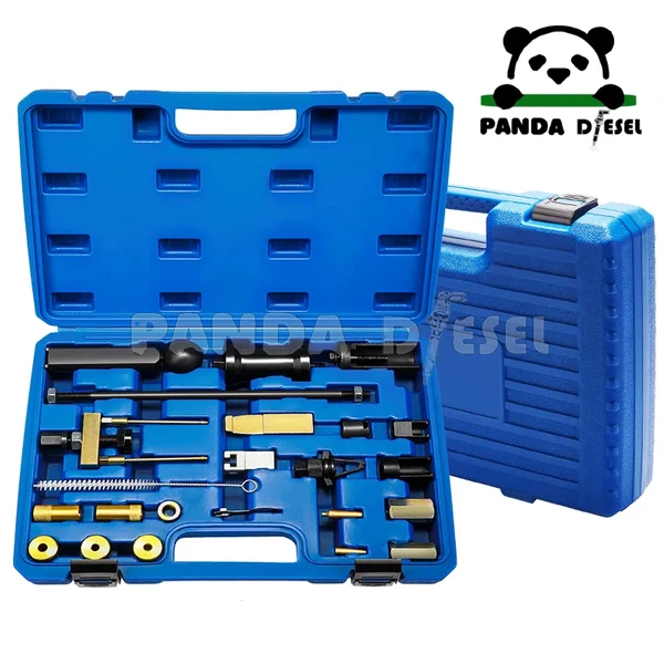 Kit de ferramentas de reparo e martelo de extração de alta qualidade para injetores de combustível duplo a gasolina e diesel VW Audi, conjunto de ferramentas de desmontagem de fábrica.