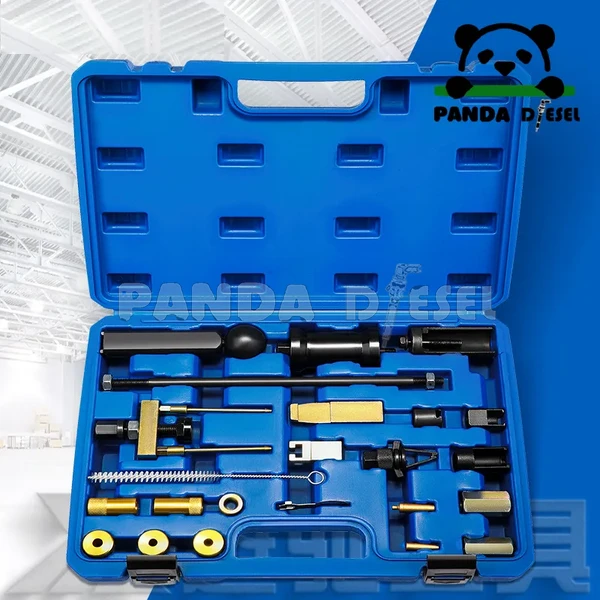 kit de ferramentas de alta qualidade para desmontagem de injetores de combustível duplo (gasolina e diesel) da VW Audi, incluindo martelo de extração e ferramentas de reparo