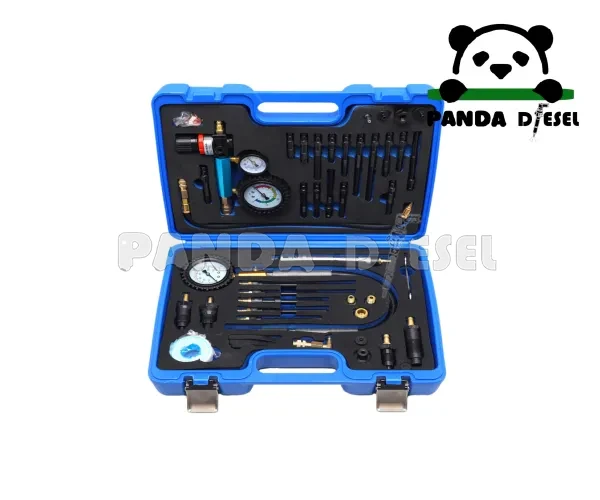 Kit de 46 Peças para Teste de Compressão e Vazamento de Motor Diesel